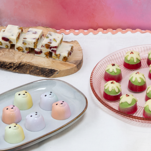 Asian-inspired chocolate creations showcasing some of the key flavour, colour and presentation trends set to shape Christmas 2026.