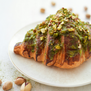 Pistachio Croissant with Pistachio Cream and Chopped Pistachios
