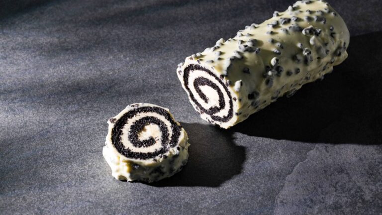 Black and white swiss roll by Callebaut